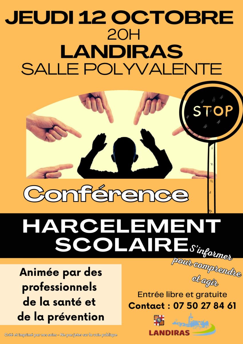 Conférence – Harcèlement : s’informer, comprendre et agir
